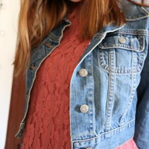 Old Navy denim cropped jean jacket